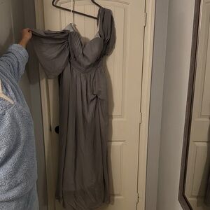 Elegant Gray Evening Gown